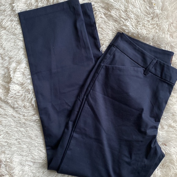 New Lee straight leg casual work navy blue stretch mid rise pants, size 12 M - Picture 5 of 8